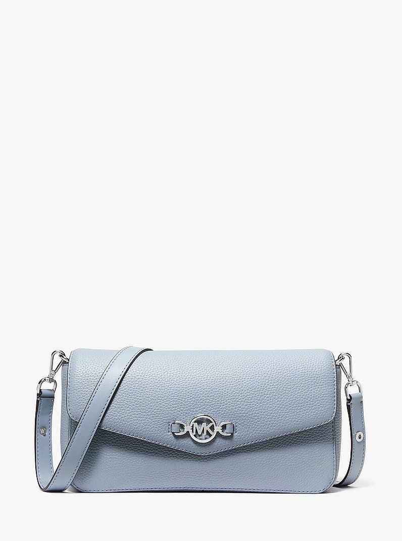 Sac &agrave; &eacute;paule Kacey de taille moyenne en cuir grain&eacute; in BLEU P&Acirc;LE | Michael Kors