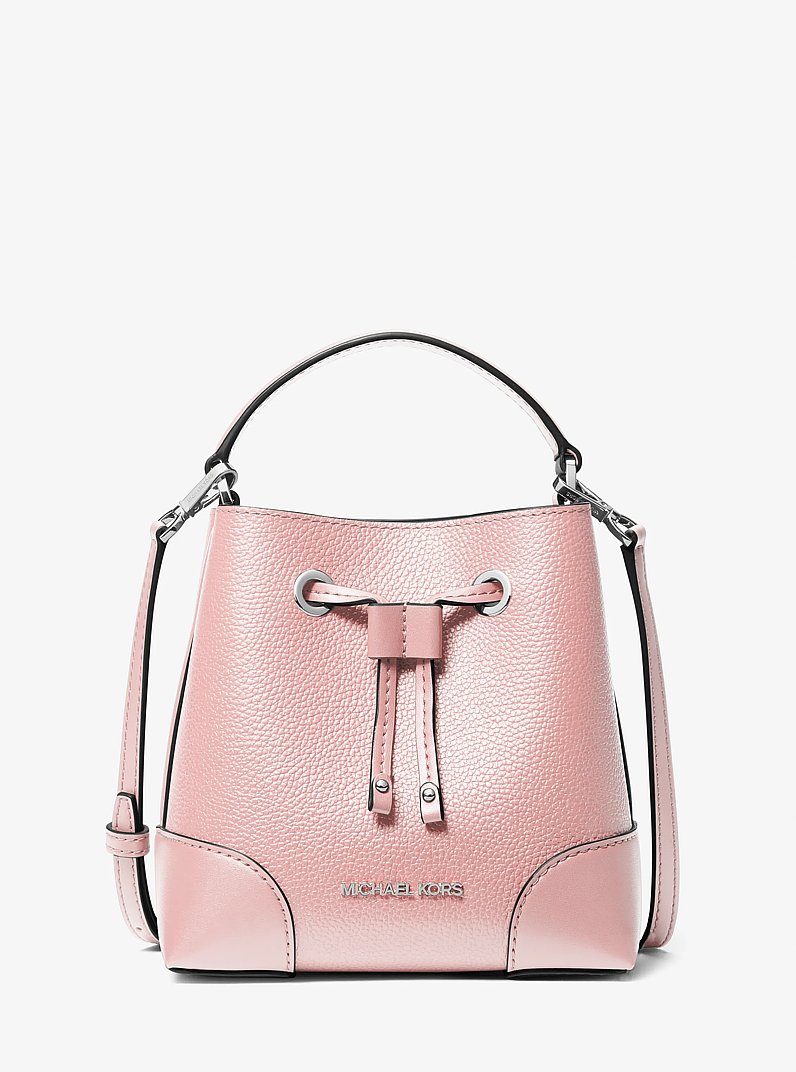 Mercer Small Pebbled Leather Bucket Bag in POWDER BLUSH | Michael Kors
