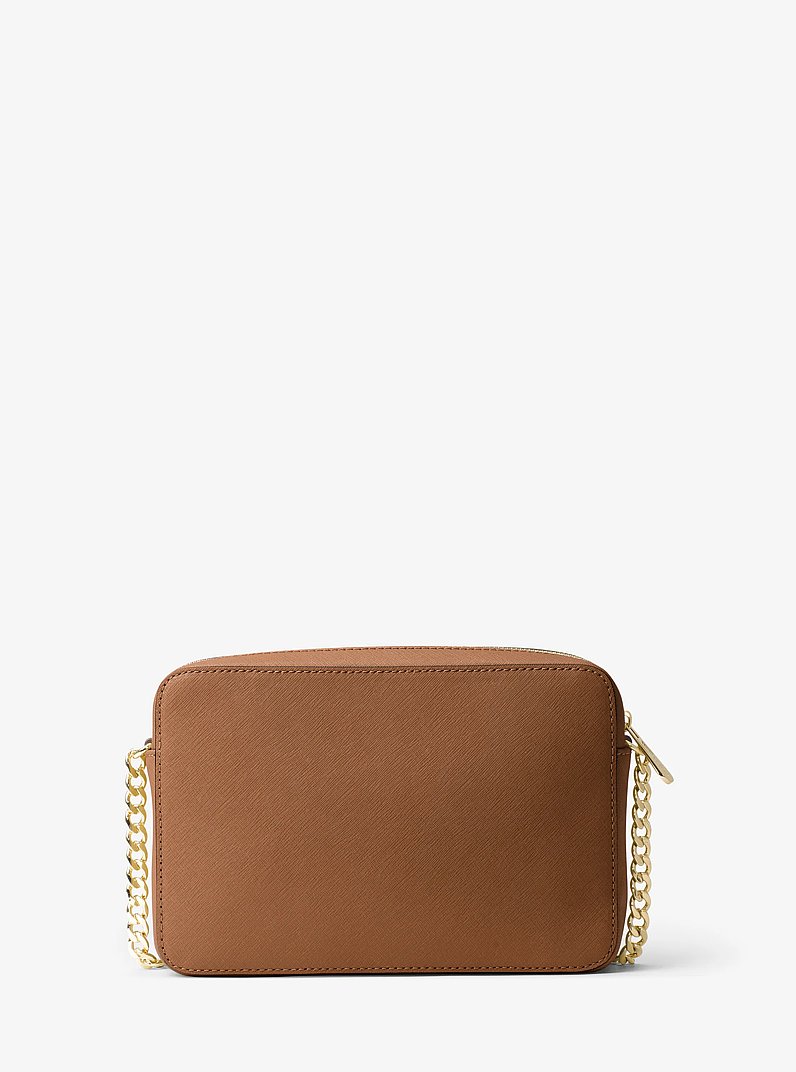 Jet Set Large Saffiano Leather Crossbody Bag in LUGGAGE | Michael Kors