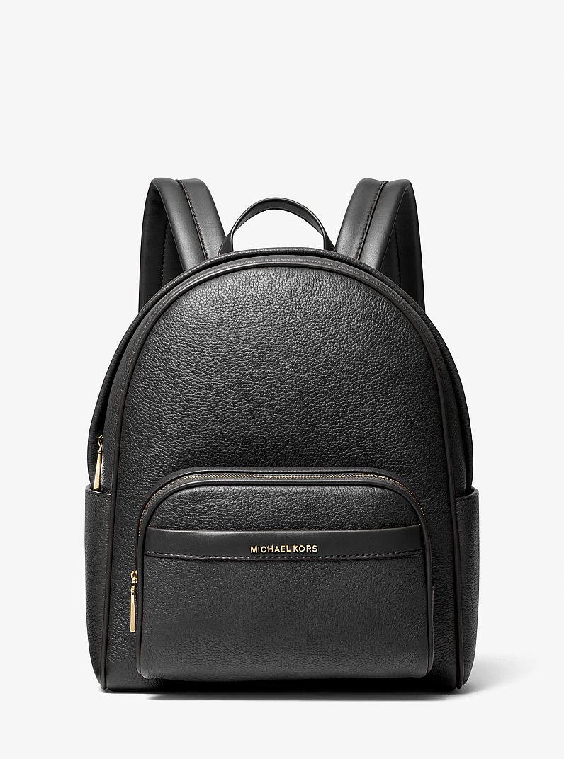 Bex Medium Pebbled Leather Backpack in BLACK | Michael Kors