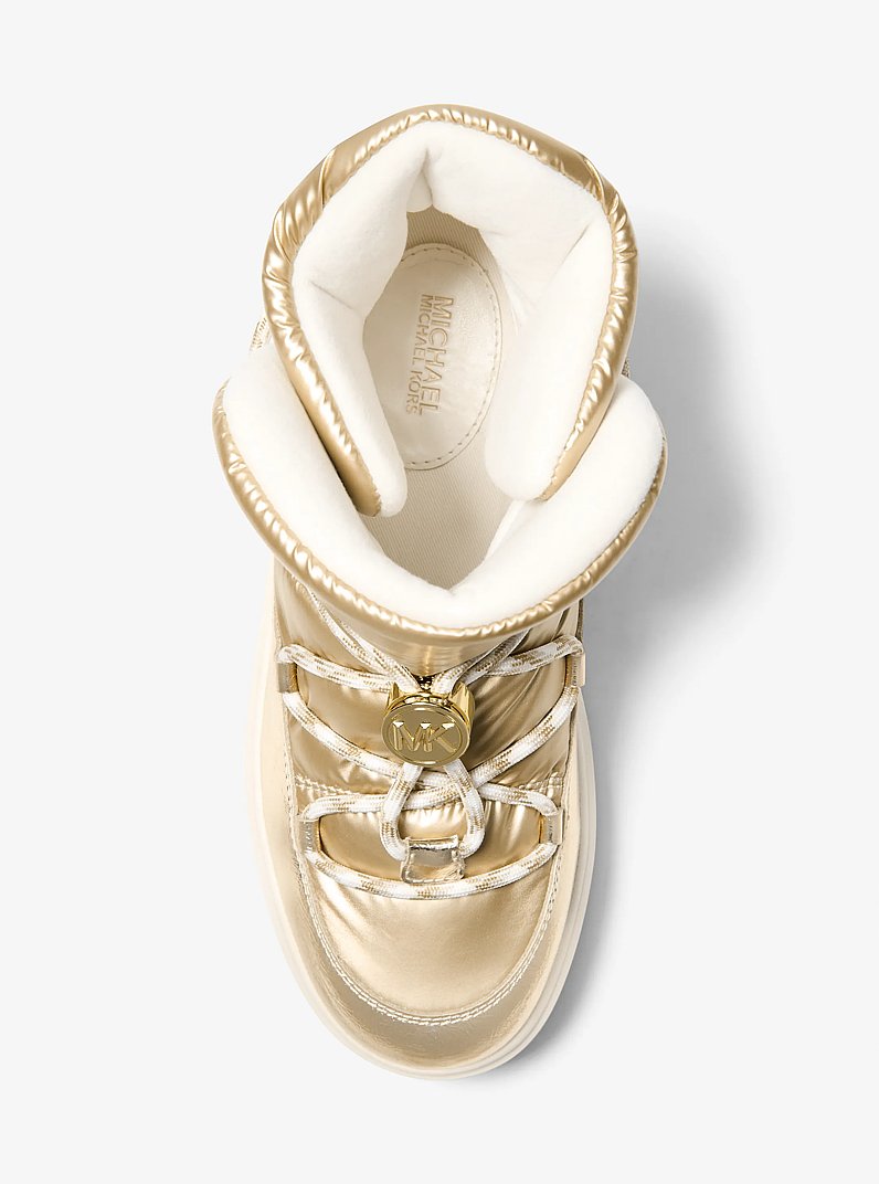 Romey Metallic Lace-Up Boot in PALE GOLD | Michael Kors