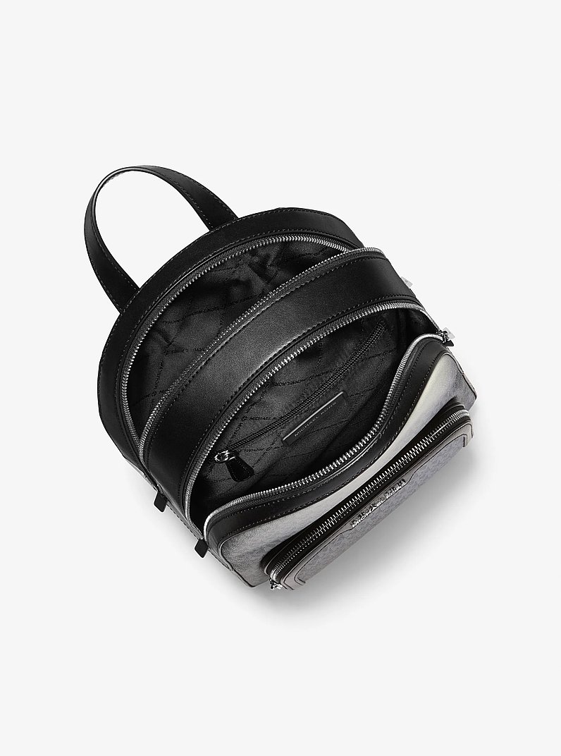 Jaycee Medium Ombr&eacute; Signature Logo Backpack in BLACK COMBO | Michael Kors