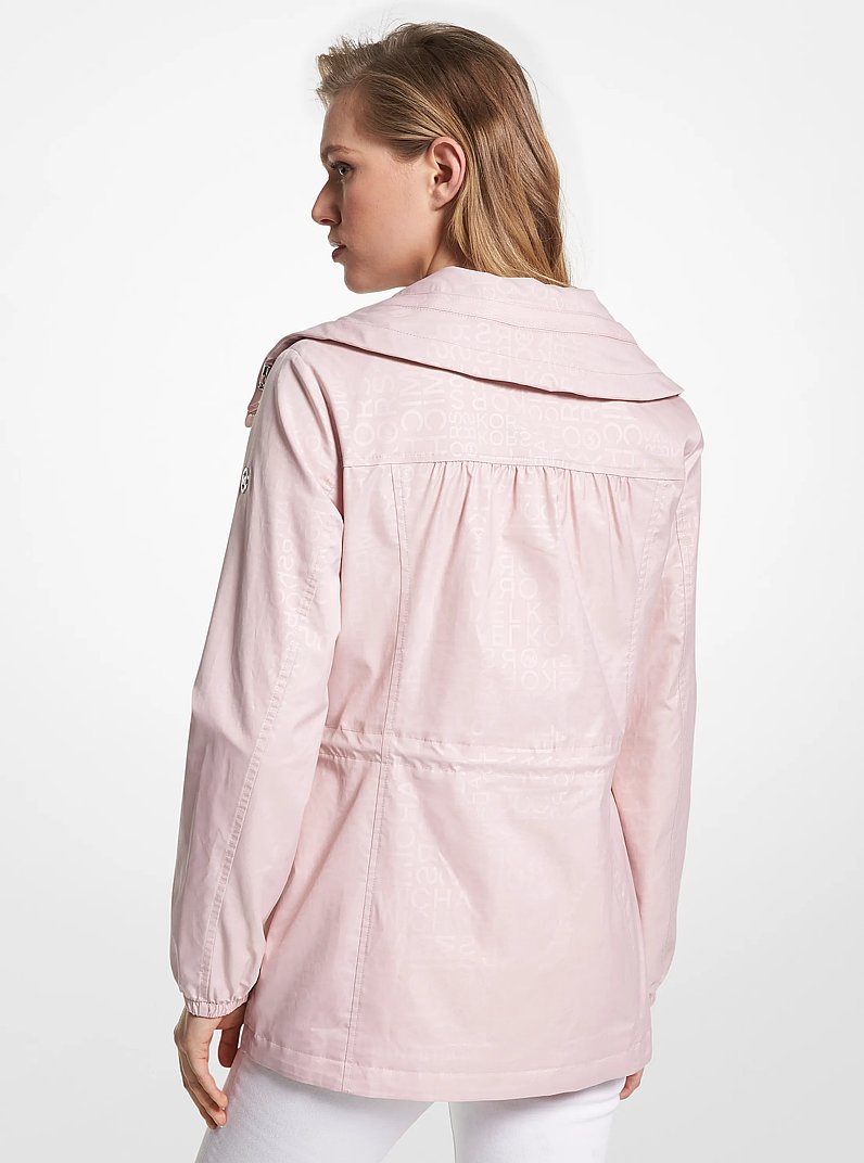 Logo Print Woven Anorak in AGUA DE ROSAS | Michael Kors