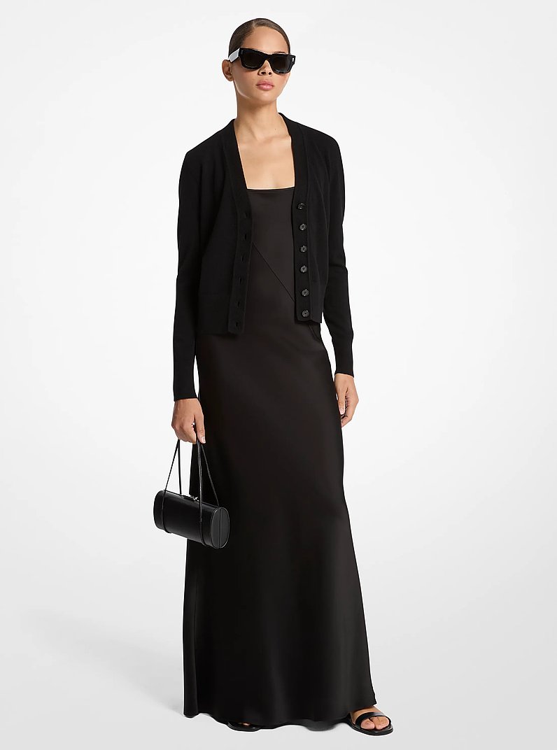 Cashmere Cardigan in BLACK | Michael Kors
