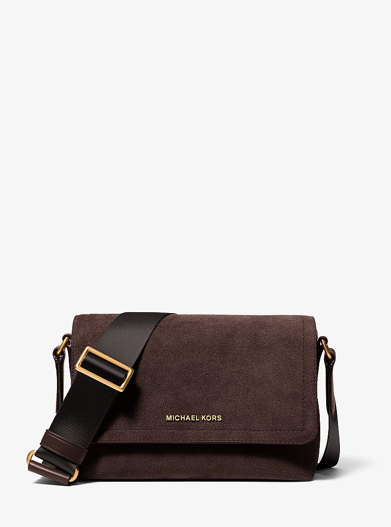 Bolso messenger Hudson mini de gamuza in CHOCOLATE | Michael Kors