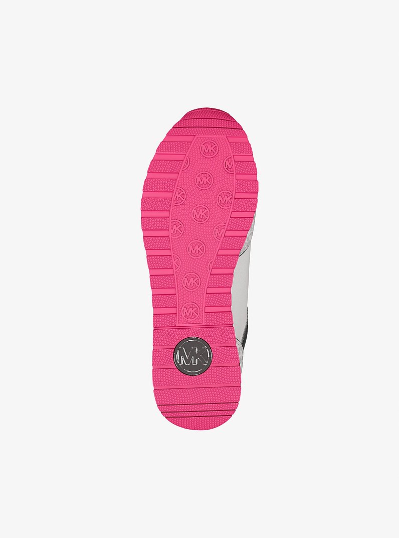 Maddy Two-Tone Logo Trainer in DRAGONFRUIT | Michael Kors
