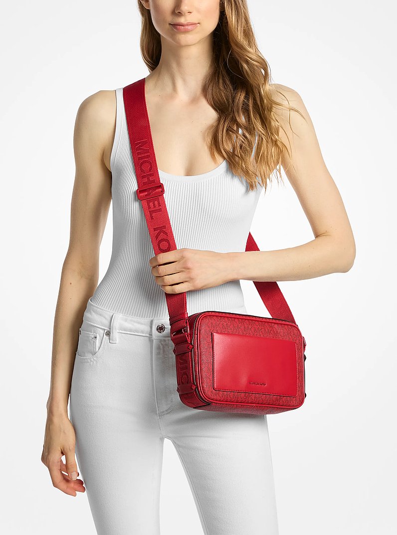 Maeve Large Signature Logo Crossbody Bag in ROSEWOOD - Sale