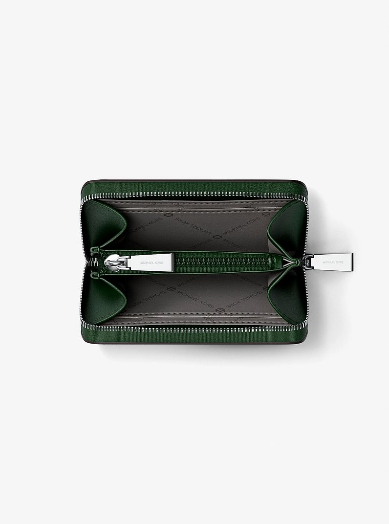 Jet Set Small Pebbled Leather Zip-Around Card Case