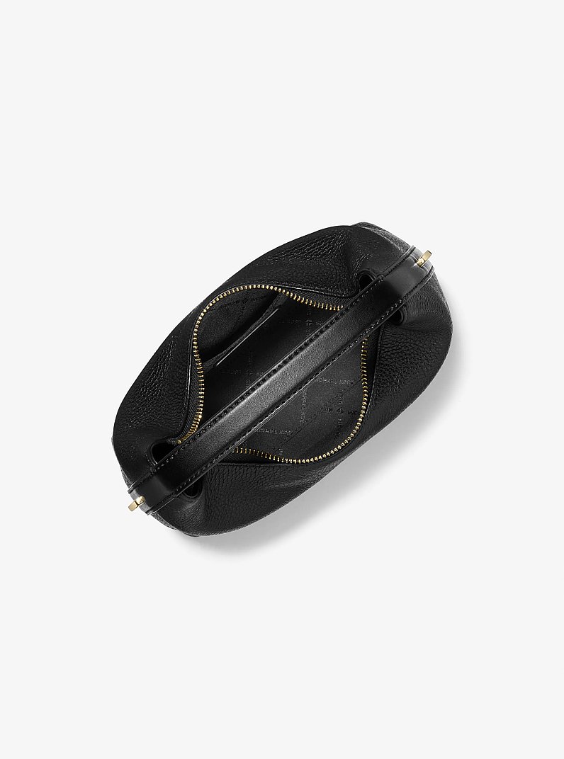 Ember Small Pebbled Leather Messenger Bag in BLACK | Michael Kors