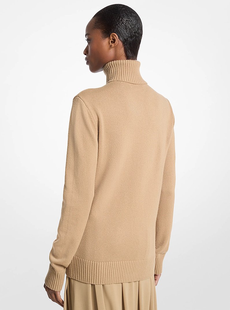 Joan Cashmere Turtleneck Sweater in FAWN | Michael Kors