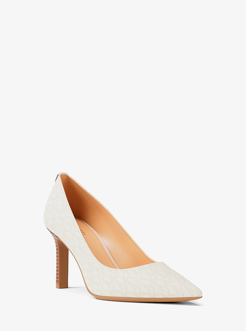Willa Signature Logo Pump in VANILLA | Michael Kors