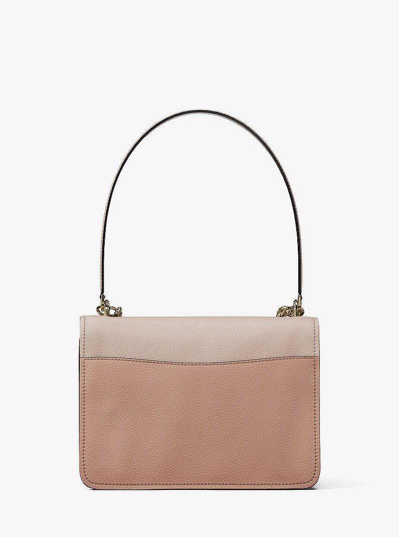 Claire Small Color-Block Leather Crossbody Bag in SFP/LTCR/FWN | Michael Kors