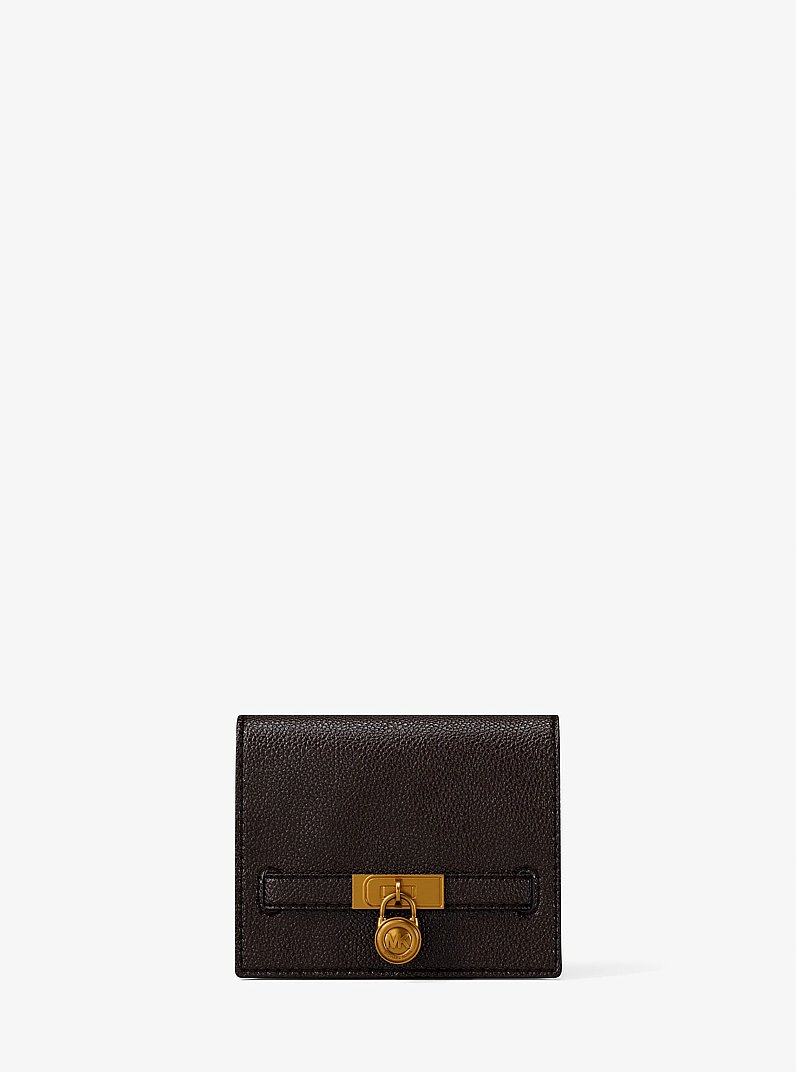 Hamilton Moderne Small Textured Leather Wallet in CHOCOLATE | Michael Kors