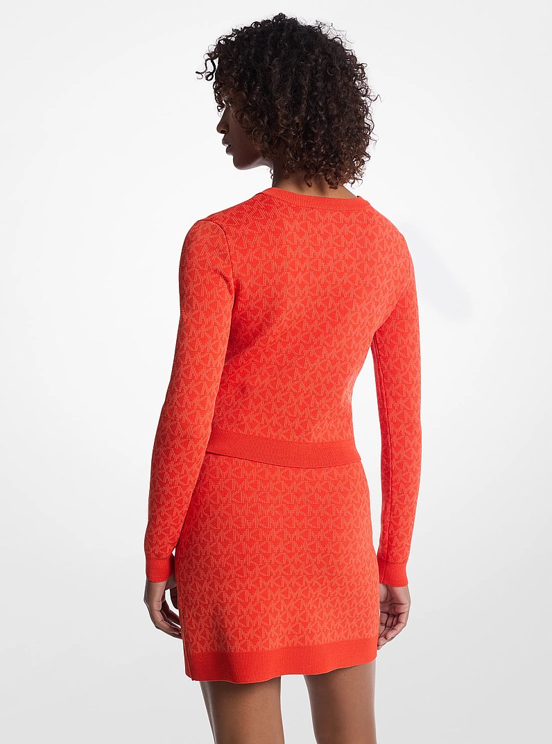 Veste courte en jacquard &agrave; logo in ARGILE ROUGE | Michael Kors