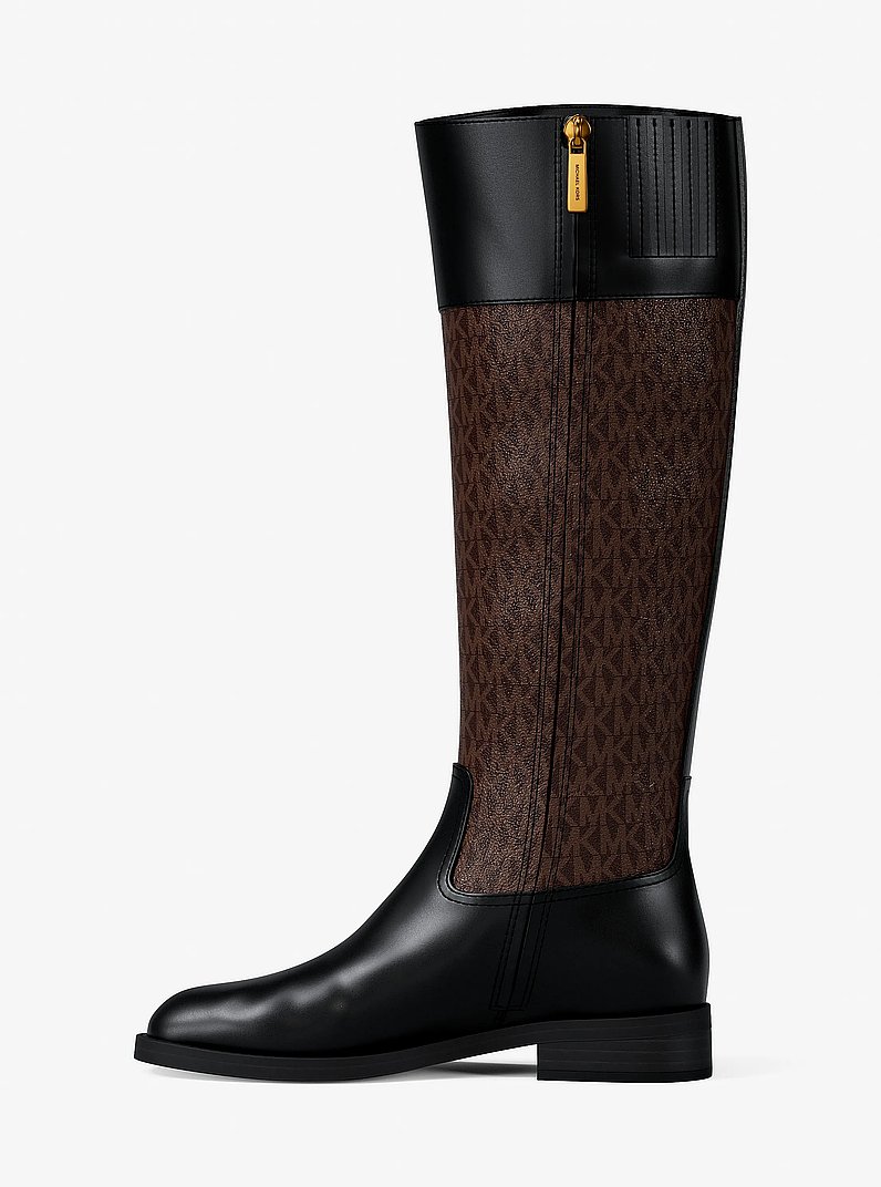 Botte Kimmee &agrave; logo Signature in MARRON/NOIR | Michael Kors
