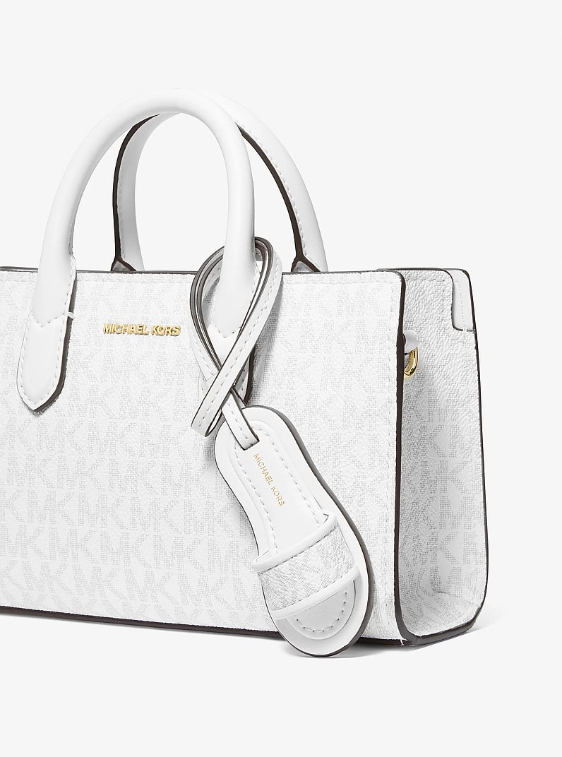 Signature Logo Slide Bag Charm in OPTIC WHITE | Michael Kors