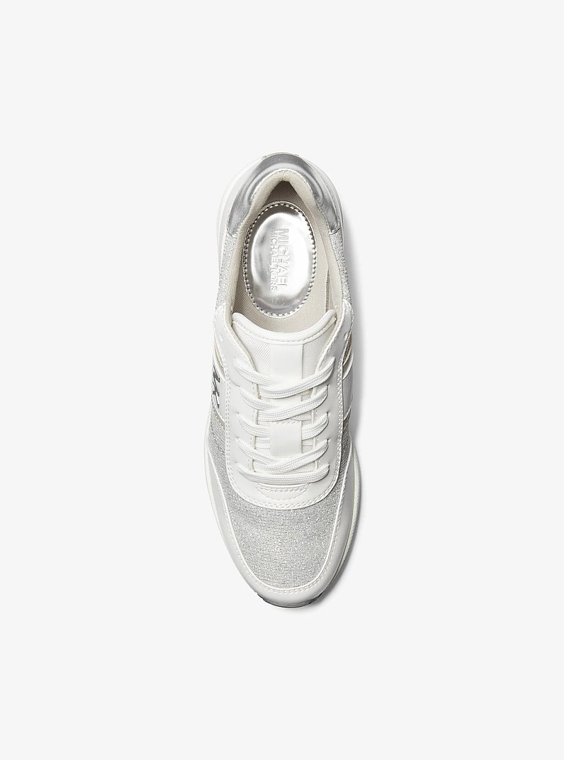 Mabel Glitter Chain-Mesh Trainer