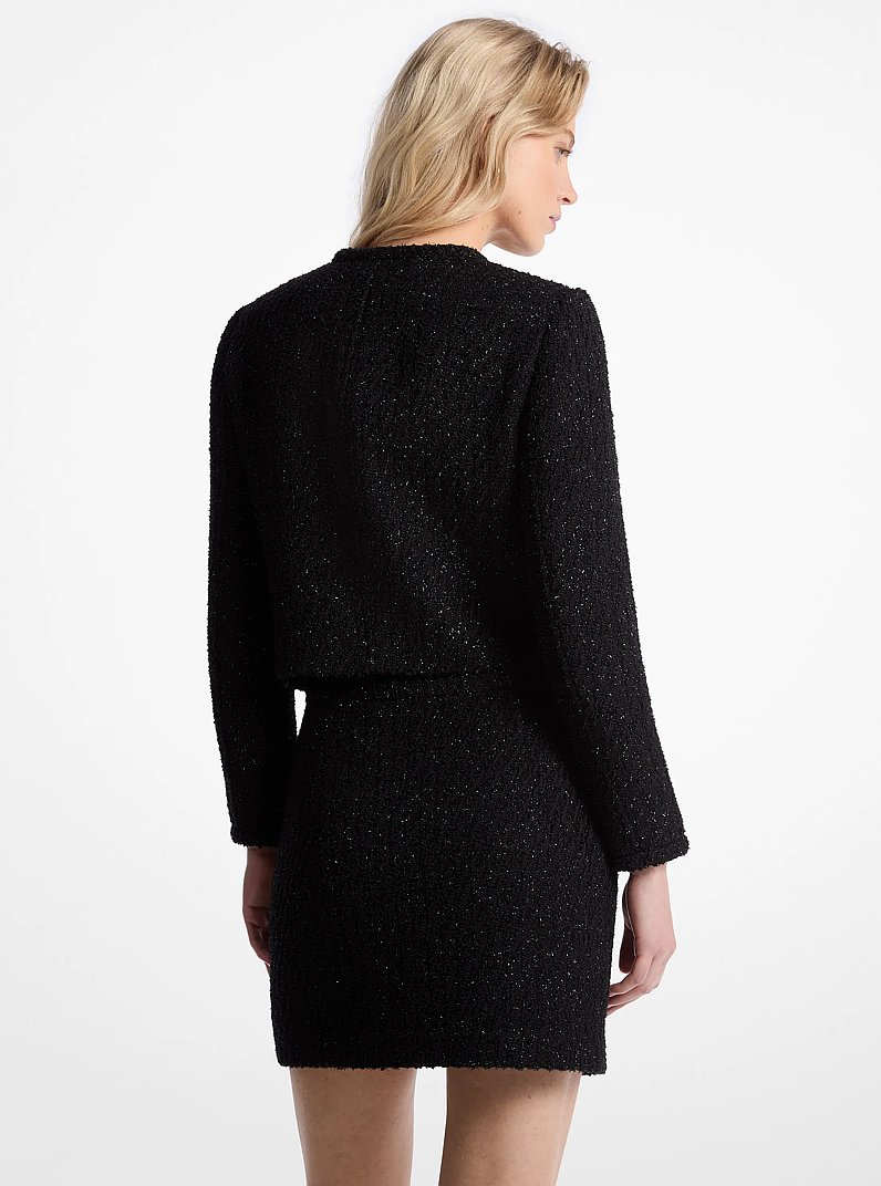 Metallic Tweed Jacket in BLACK | Michael Kors