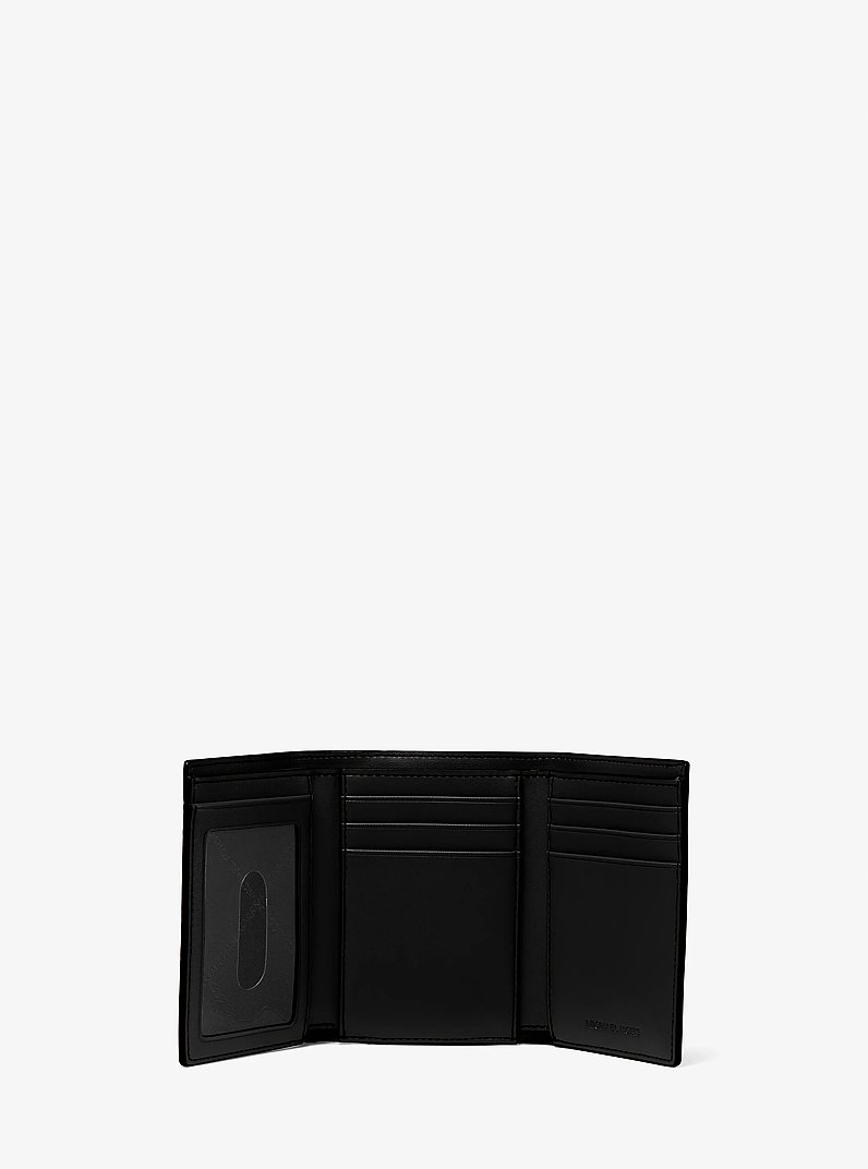 Cooper Pebbled Leather Tri-Fold Wallet in BLACK | Michael Kors