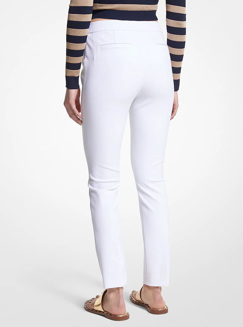 Stretch Crepe Pants in WHITE | Michael Kors