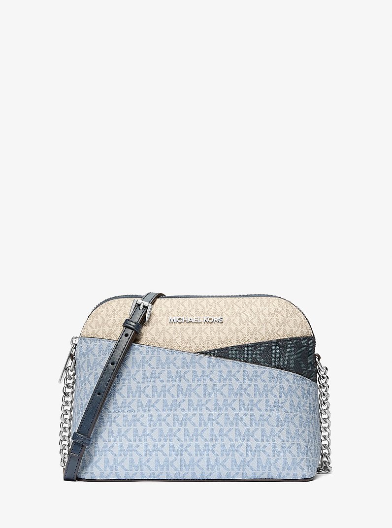 Jet Set Travel Color-Block Signature Logo Crossbody Bag in PL OCN MLTI | Michael Kors
