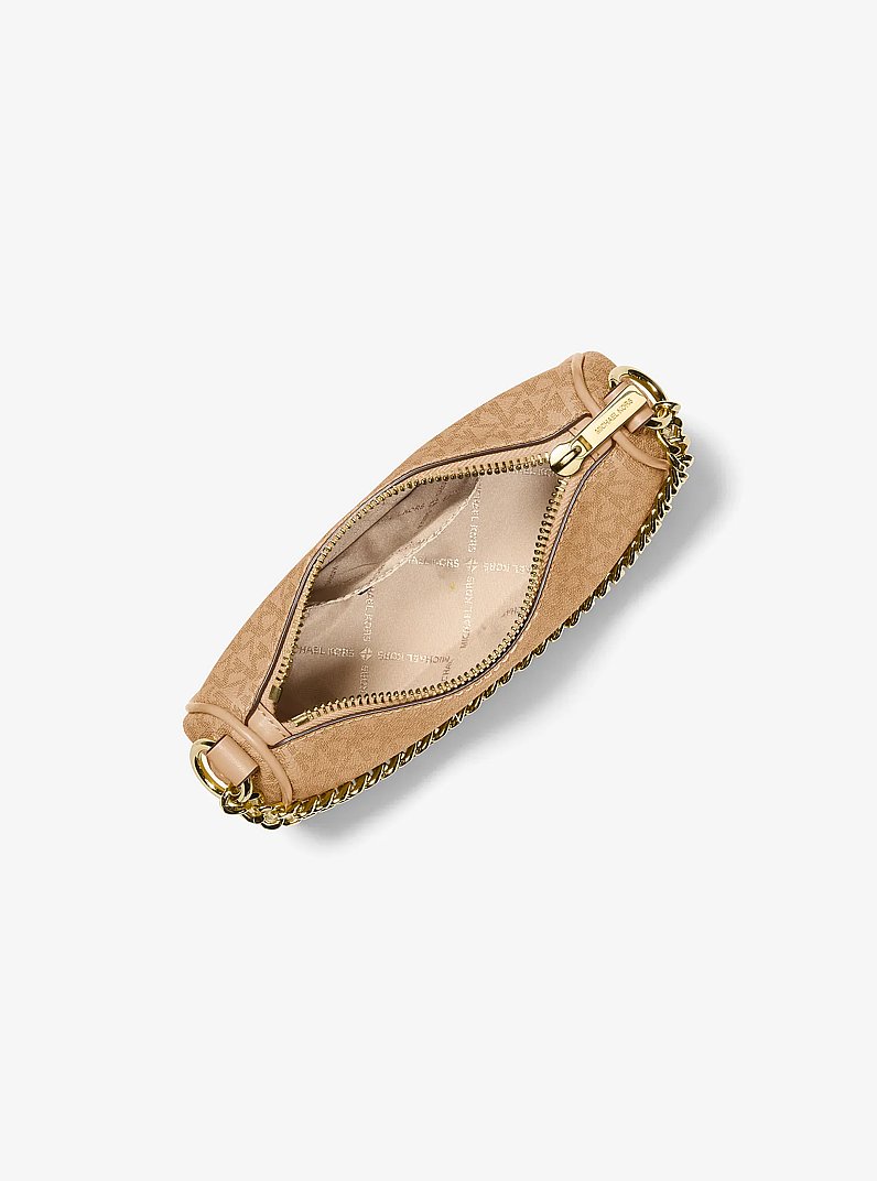 Carmela Small Signature Logo Convertible Crossbody Bag in CAMEL | Michael Kors