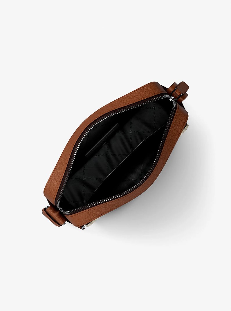 Cooper Embellished Signature Logo Flight Bag in VANILLA COMBO | Michael Kors