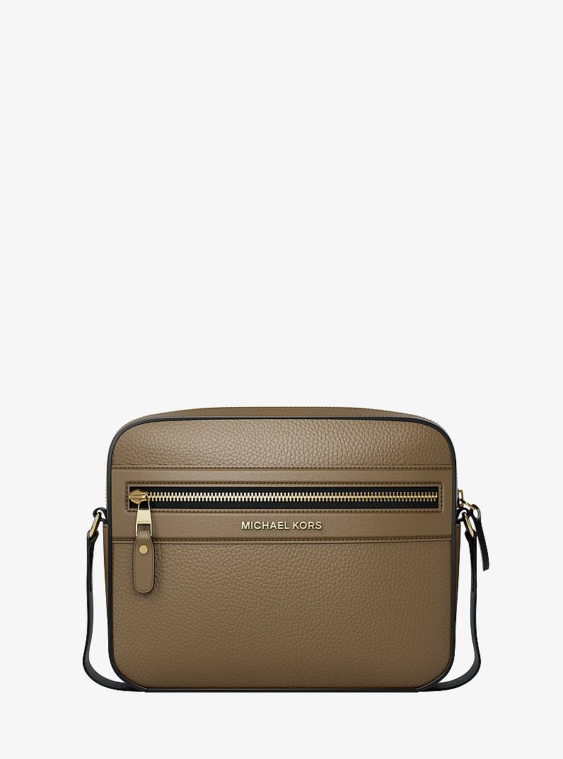 Jet Set Pebbled Leather Crossbody Bag in LODEN | Michael Kors