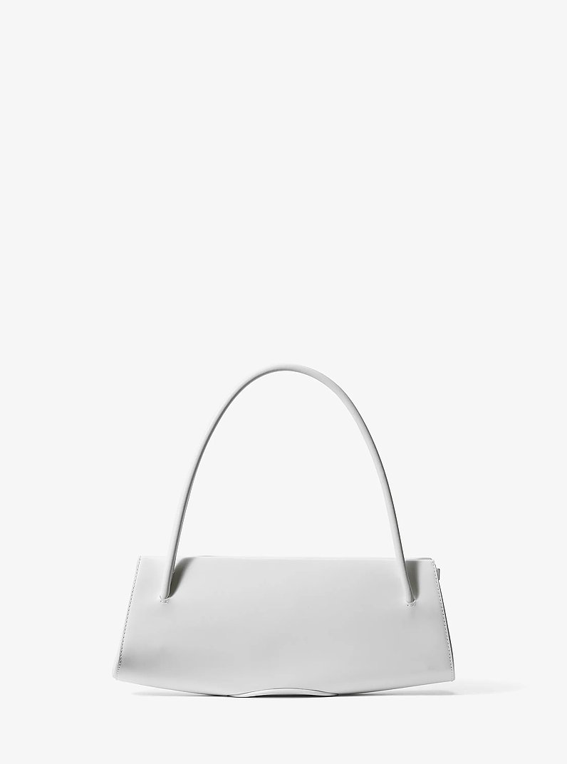 Anna Slim Leather Frame Bag in OPTIC WHITE | Michael Kors