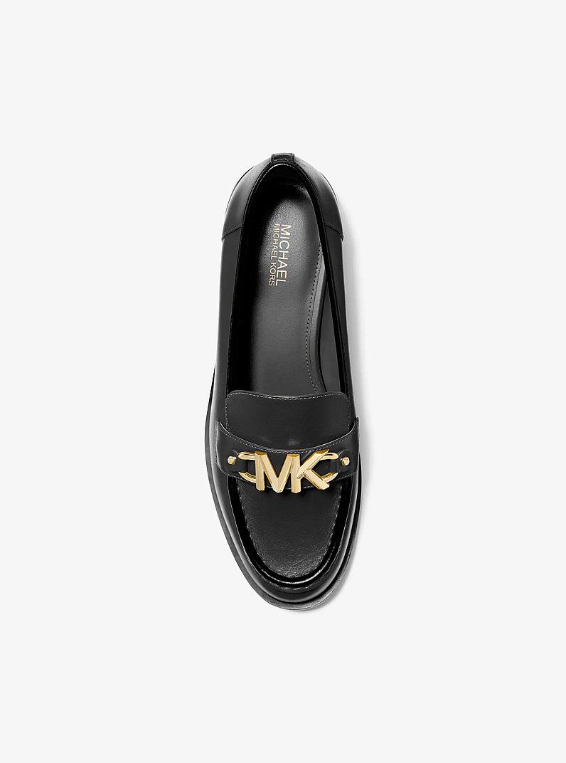Tiegan Leather Loafer in BLACK | Michael Kors