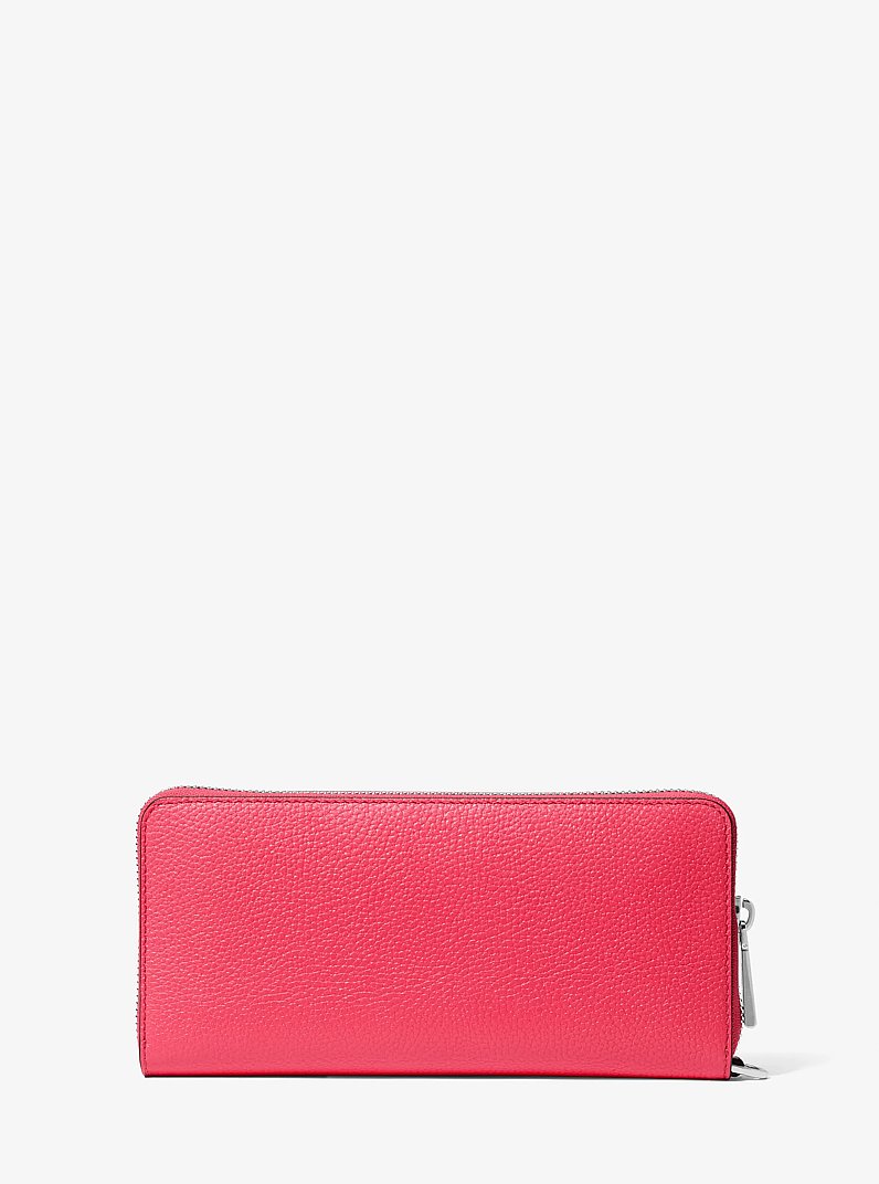 Jet Set Pebbled Leather Continental Wristlet