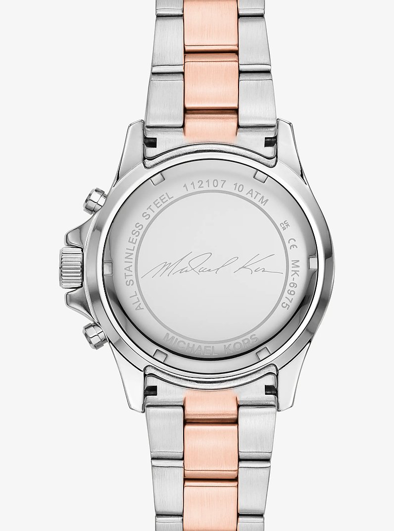 Oversized Everest Pavé Two-Tone Watch in TWO TONE - Sale | Michael