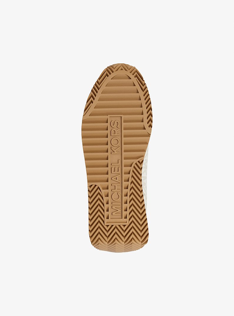 Rhodes Signature Logo Trainer in VANILLA | Michael Kors