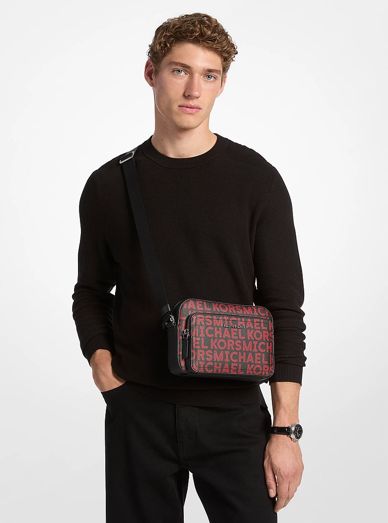 Sac d&rsquo;avion Cooper &agrave; logo graphique in ROUGE VIF | Michael Kors