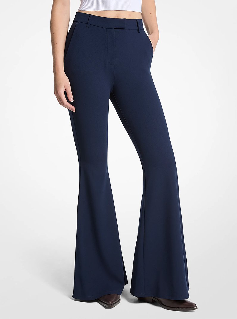 Stretch Crepe Flared Pant in MIDNIGHTBLUE | Michael Kors
