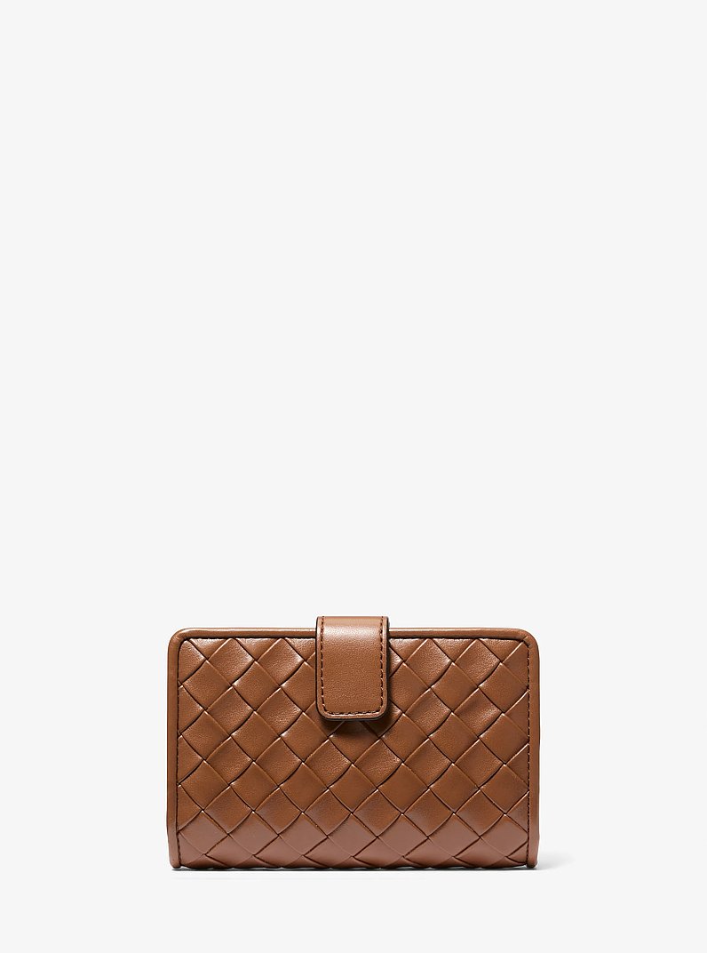 Jet Set Medium Woven Wallet in LUGGAGE - Sale | Michael Kors [US]