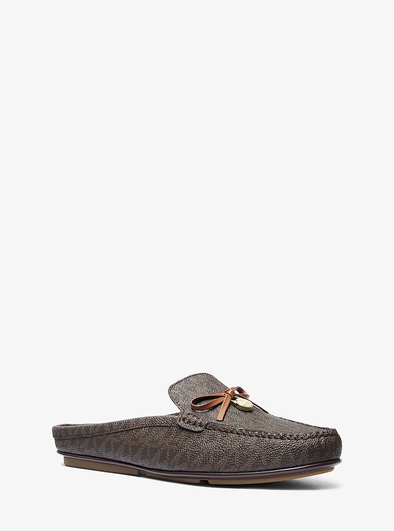 Greta Signature Logo Mule in BROWN | Michael Kors