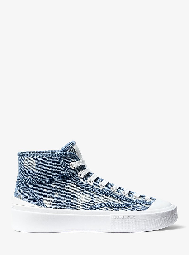Jude Splattered Denim High-Top Sneaker