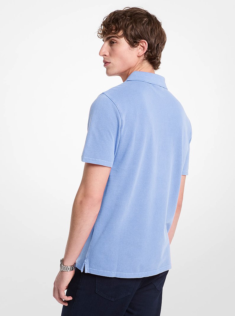 Cotton Piqu&eacute; Polo Shirt in CHAMBRAY | Michael Kors