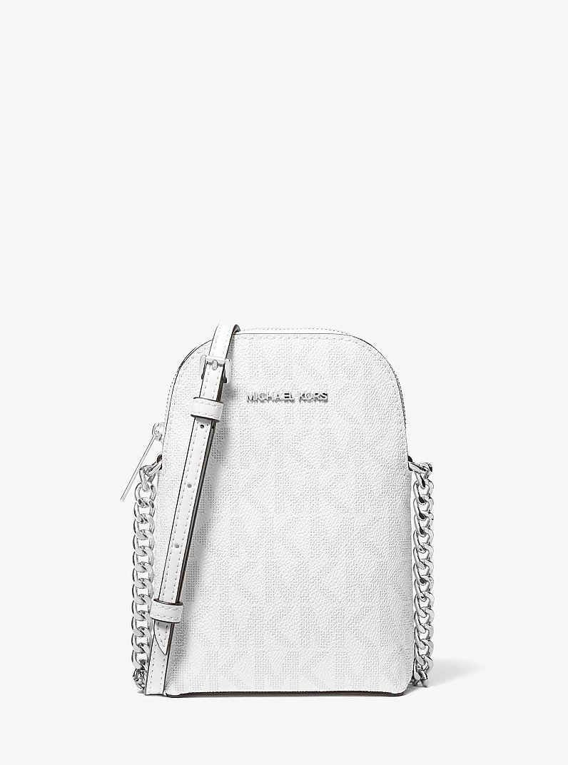 Jet Set Small Signature Logo Crossbody Bag in OPT/ALLUM | Michael Kors