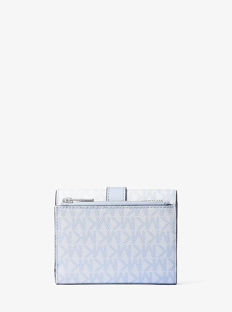 Portefeuille &agrave; trois volets Greenwich de taille moyenne ombr&eacute; &agrave; logo Signature in OC&Eacute;AN P&Acirc;LE | Michael Kors