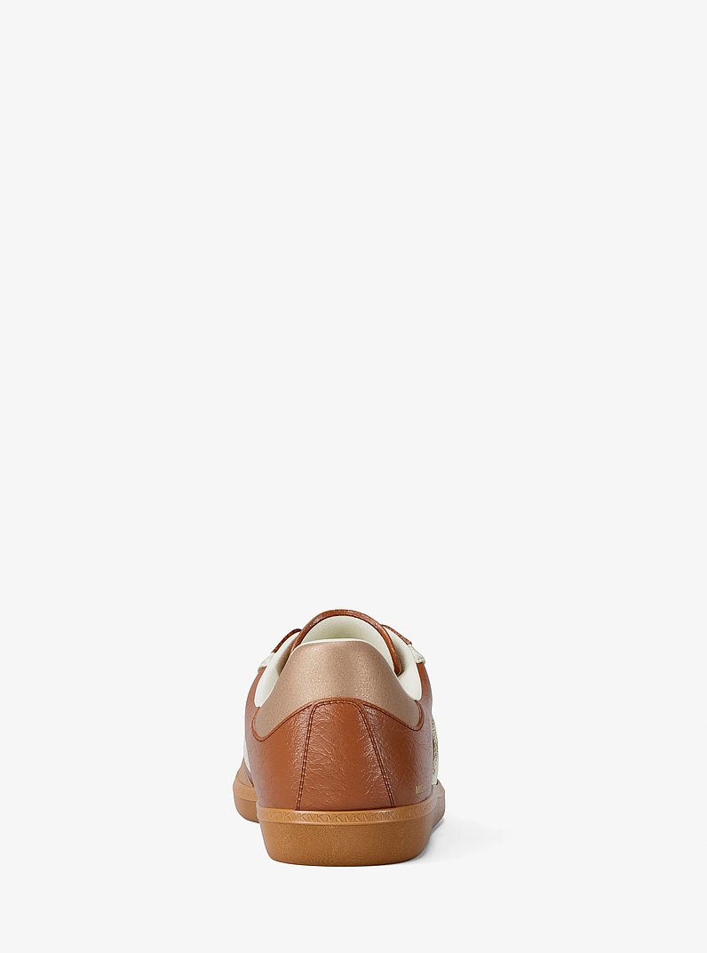 Sneaker Jovie aus Leder und Signature-Logostoff in LUGGAGE | Michael Kors