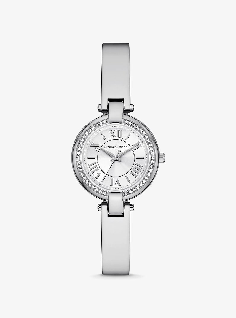 Mini Laney Silver-Tone Bangle Watch in SILVER | Michael Kors