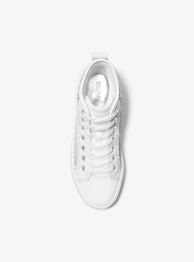 Evy Embellished Scuba High-Top Sneaker