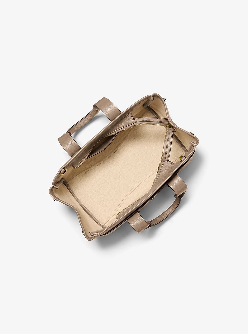 Romee Small Pebbled Leather Satchel in BIRCH | Michael Kors