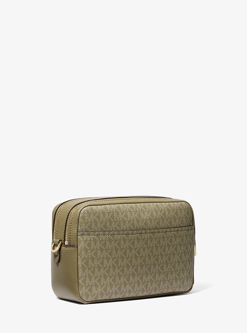Bryant Medium Signature Logo Camera Crossbody Bag in SAFARI GREEN | Michael Kors