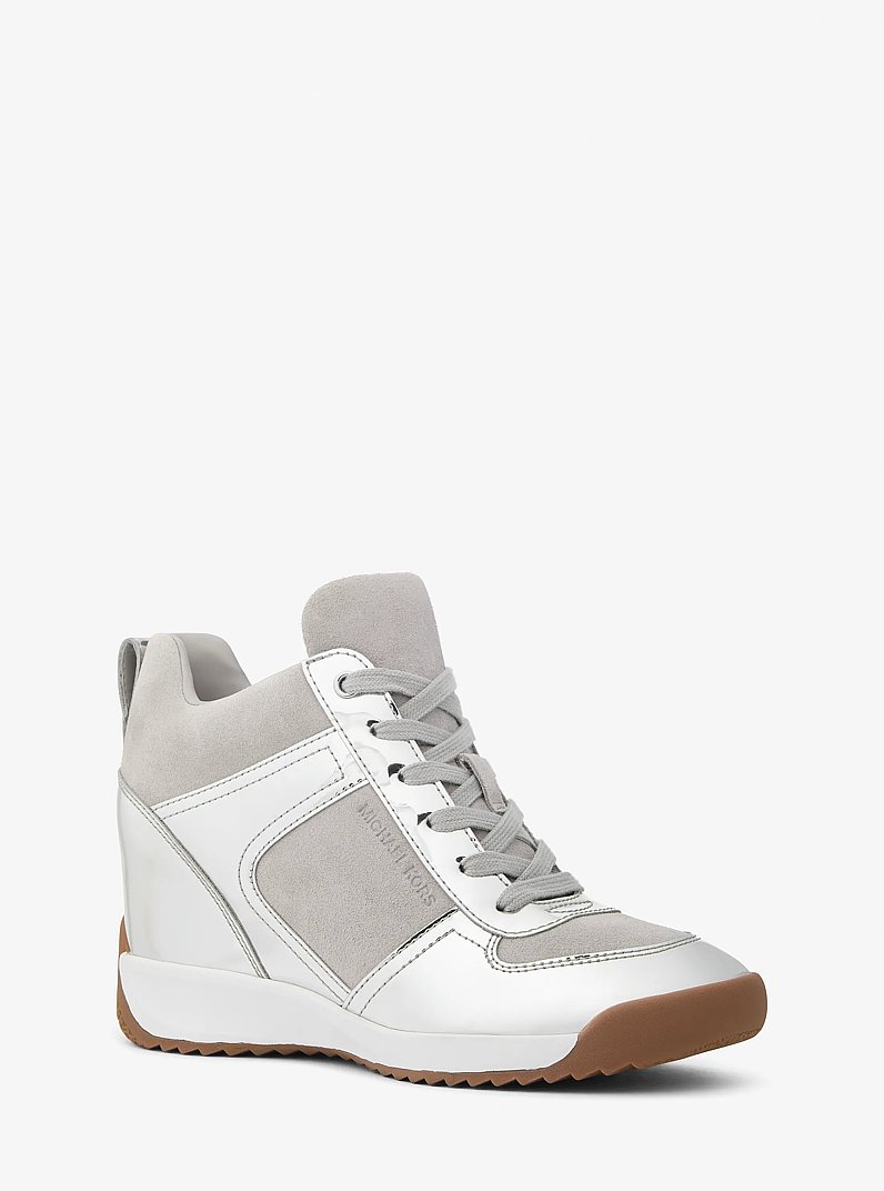 Nikko S2 Metallic Wedge Trainer in SILVER | Michael Kors