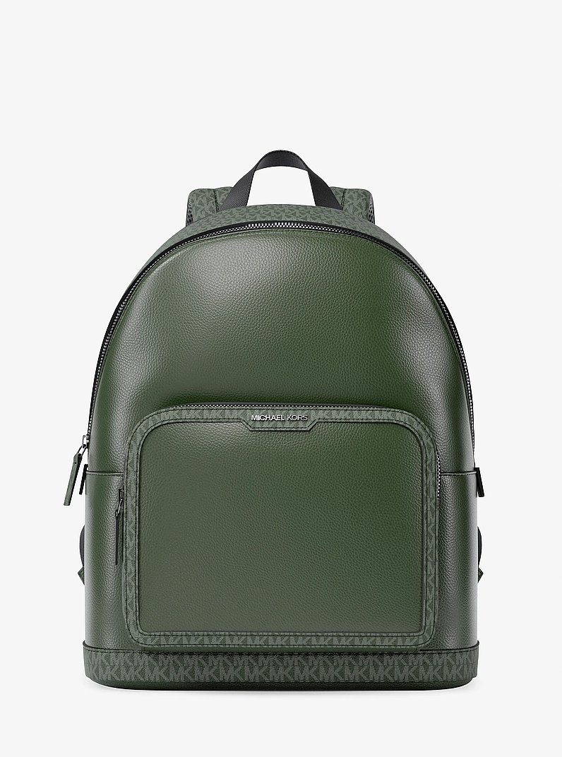 Mochila Cooper mediana de piel granulada y logotipo exclusivo para trayectos diarios in MUSGO | Michael Kors