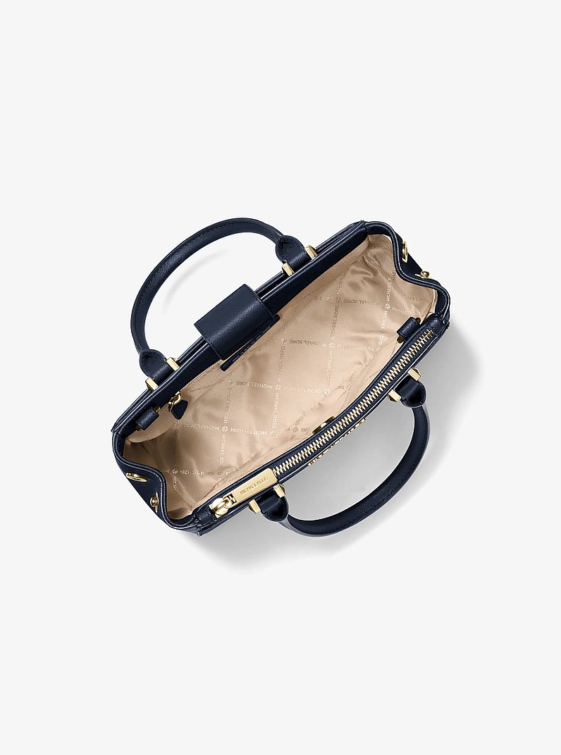 Henkeltasche Gibson Small aus Saffianleder in NAVYBLAU | Michael Kors