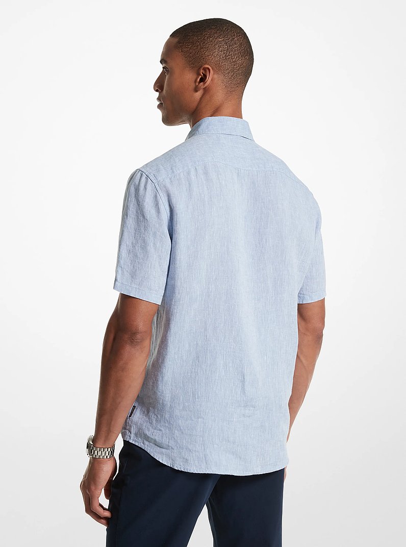 Slim-Fit Linen Shirt in CHAMBRAY | Michael Kors